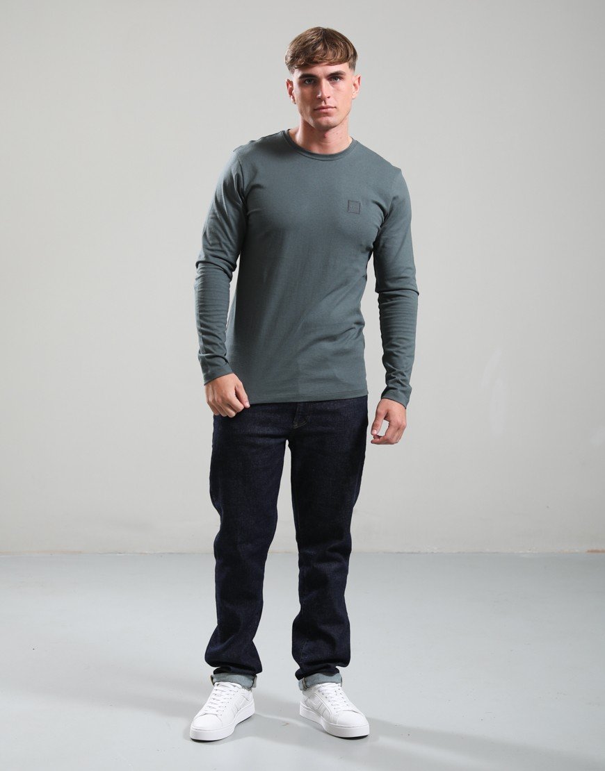 BOSS Tacks Long Sleeve T-Shirt Open Green