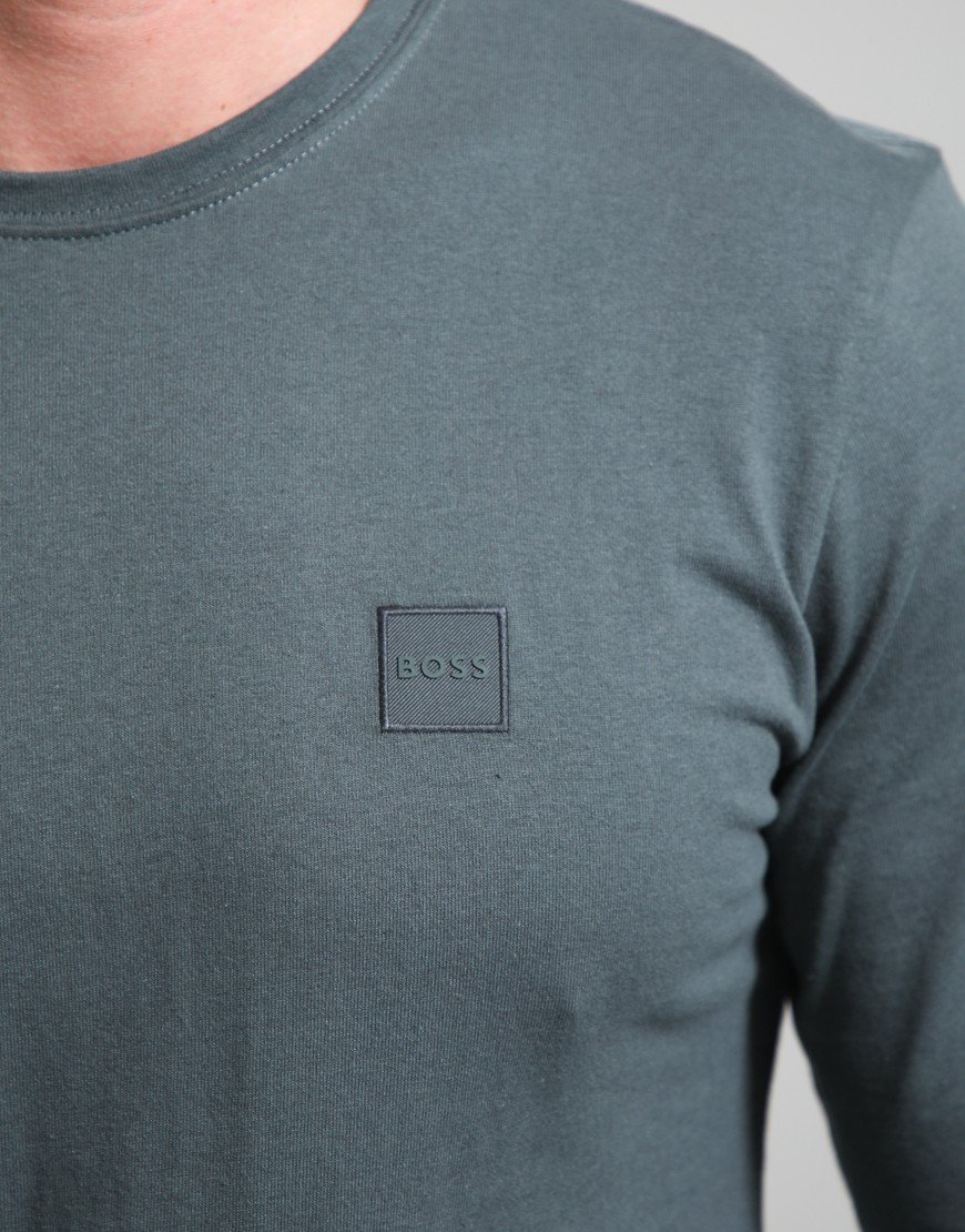 BOSS Tacks Long Sleeve T-Shirt Open Green