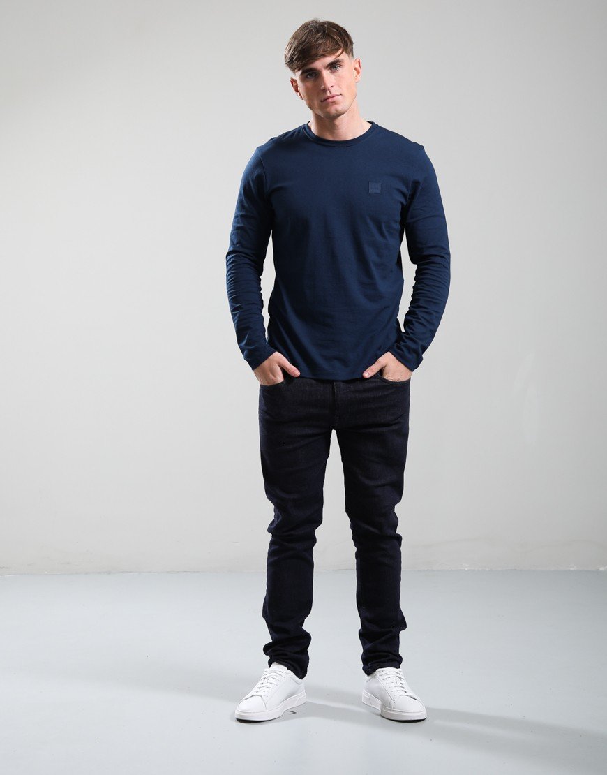 BOSS Tacks Long Sleeve T-Shirt Open Blue