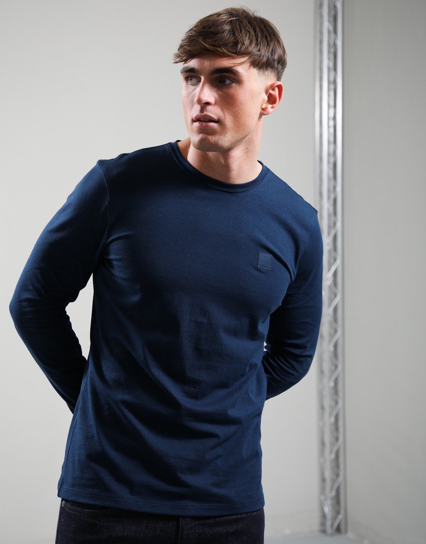 BOSS Tacks Long Sleeve T-Shirt Open Blue