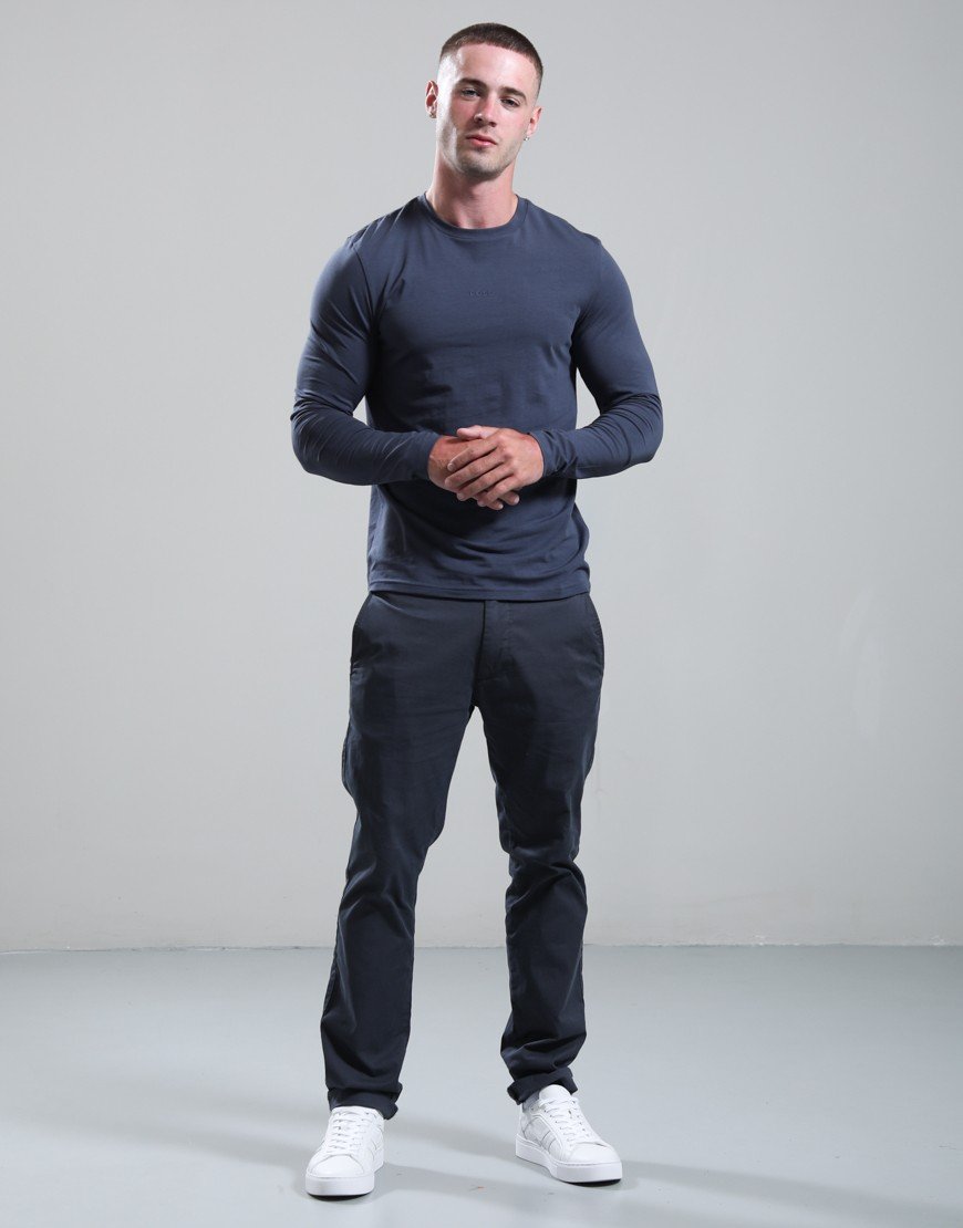 BOSS TChark Long Sleeve T-Shirt Dark Blue