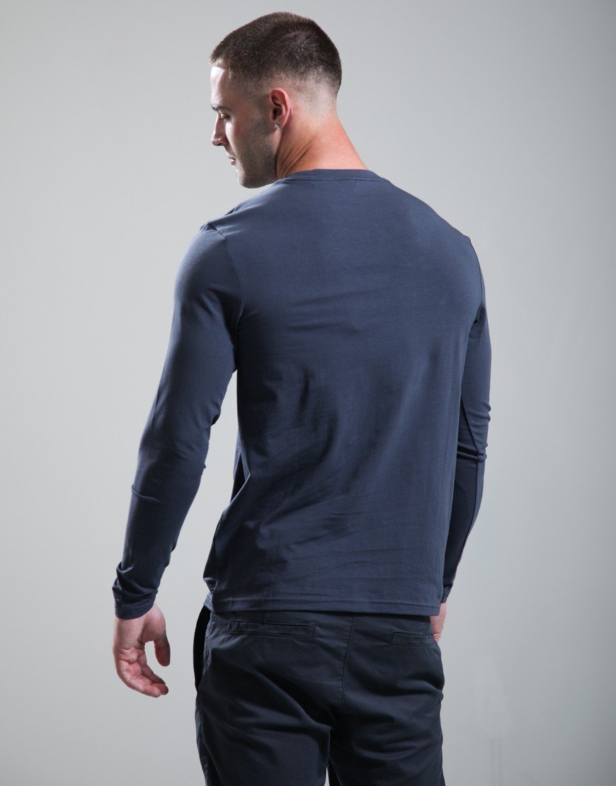 BOSS TChark Long Sleeve T-Shirt Dark Blue