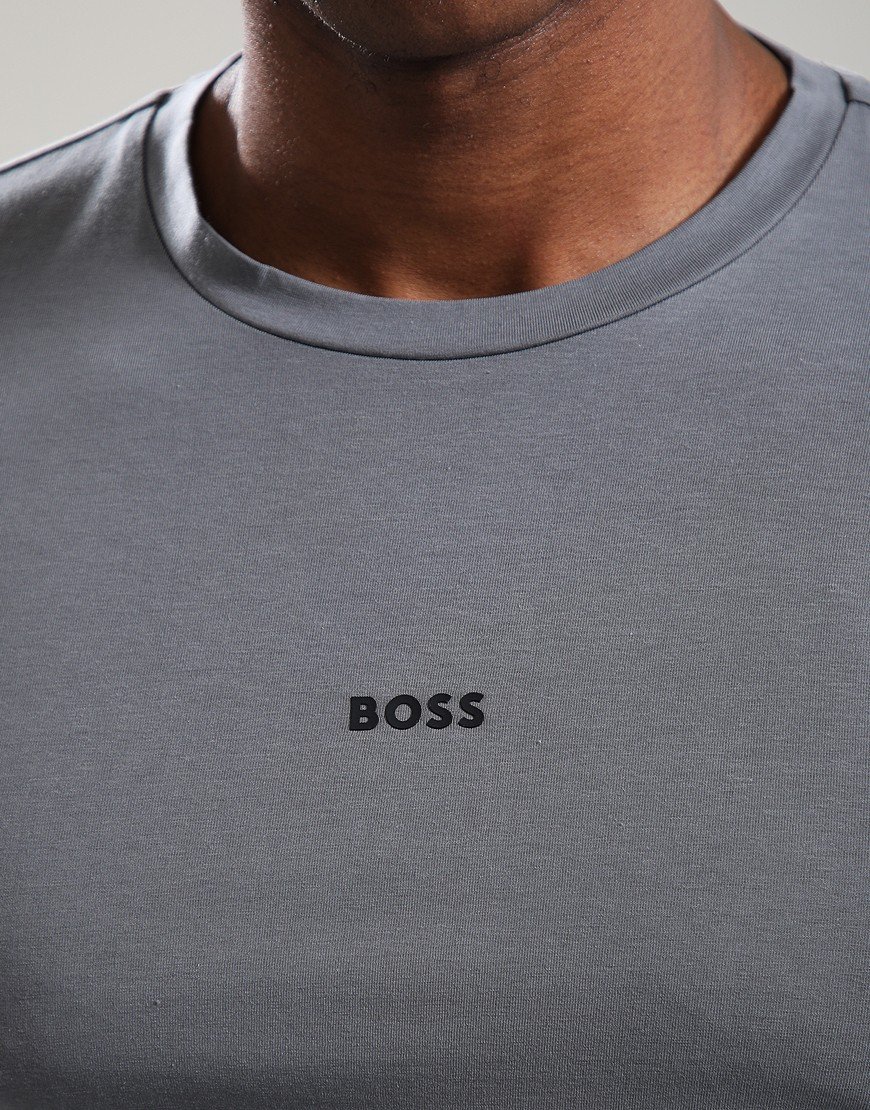 BOSS TChark Long Sleeve T-Shirt Open Grey