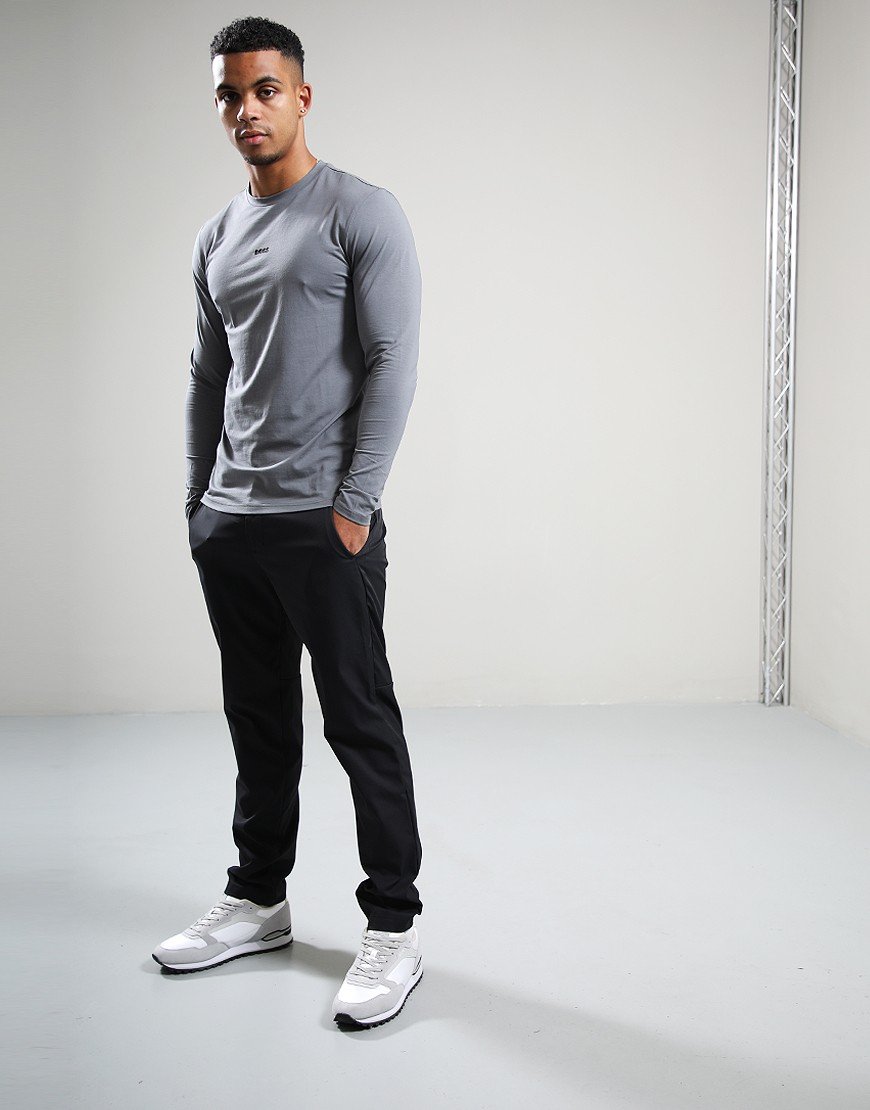 BOSS TChark Long Sleeve T-Shirt Open Grey