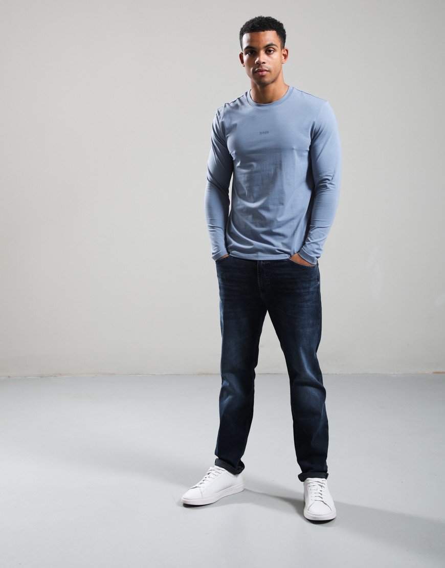 BOSS TChark Long Sleeve T-Shirt Medium Blue 424