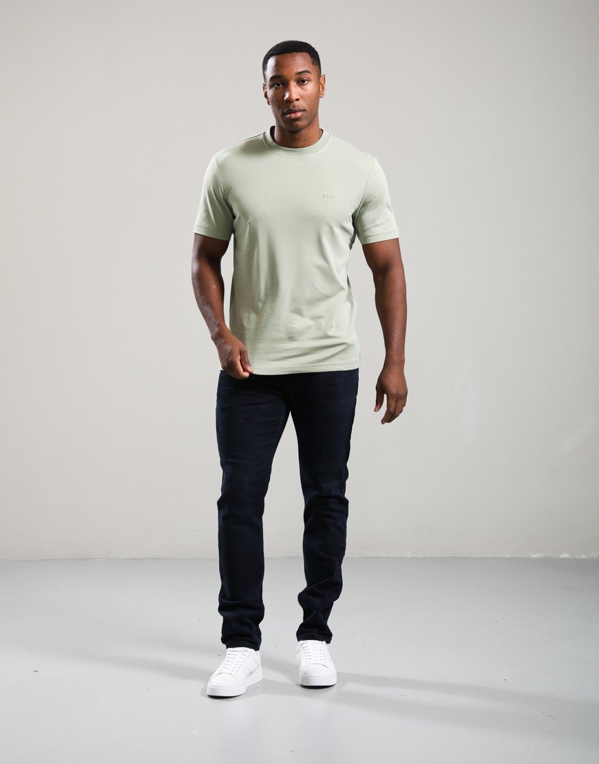 BOSS Te_interlock T-Shirt Open Green 370
