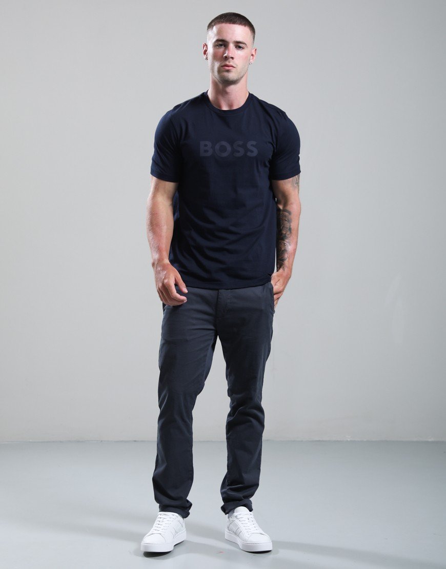 BOSS Te_Logo T-Shirt Dark Blue