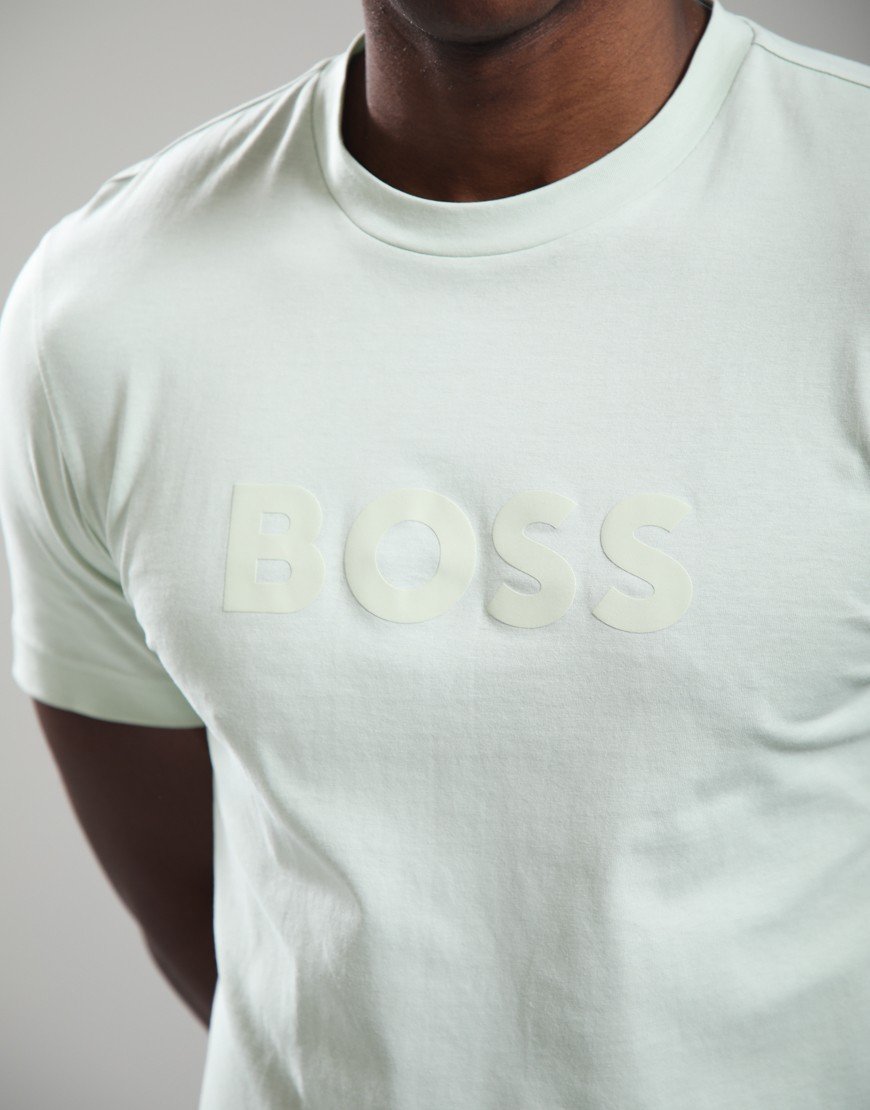 BOSS Te_Logo T-Shirt Open Green