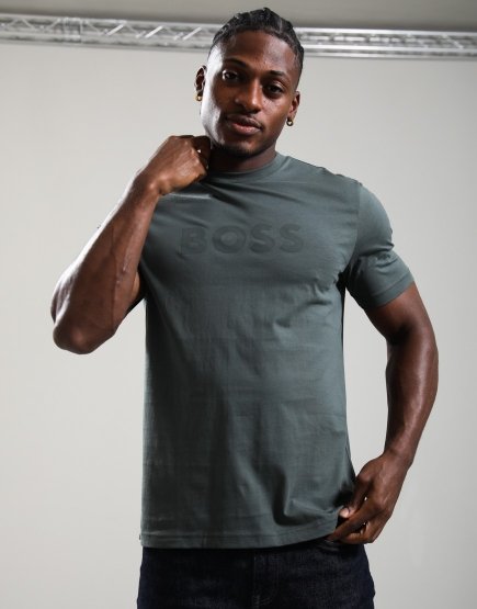 BOSS Te_Logo T-Shirt Open Green 377