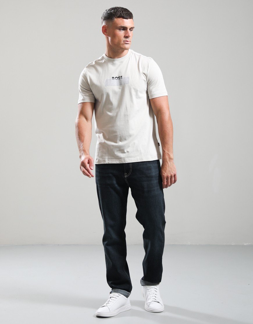 BOSS Te_LogoTape T-Shirt Light Beige