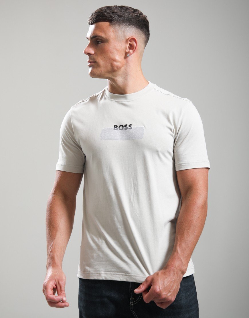 BOSS Te_LogoTape T-Shirt Light Beige