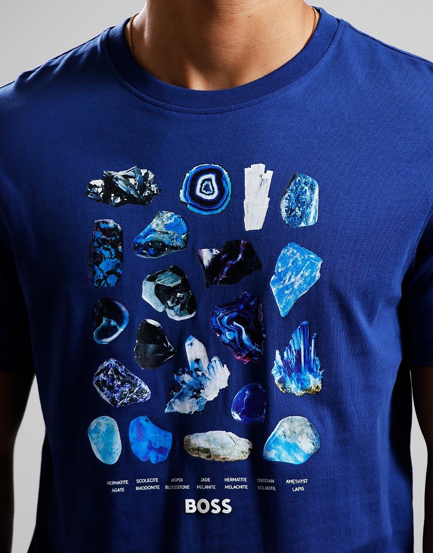 BOSS Te_Mineral T-Shirt Open Blue