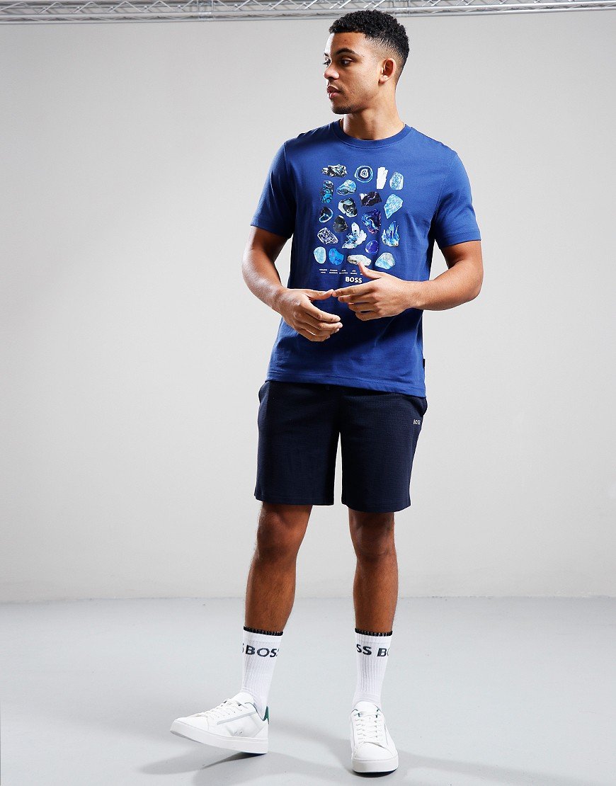 BOSS Te_Mineral T-Shirt Open Blue