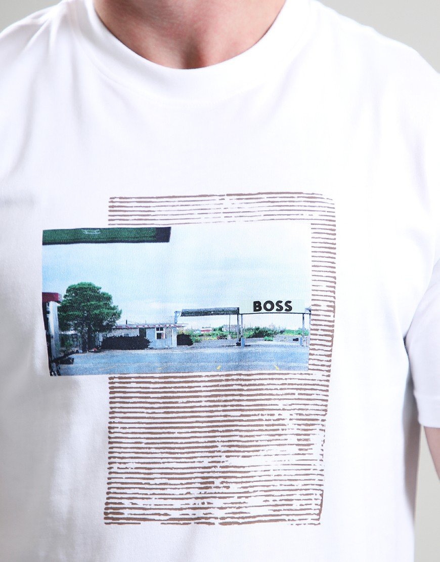 BOSS Te_ontheway T-Shirt White BOSS Te_ontheway T-Shirt White