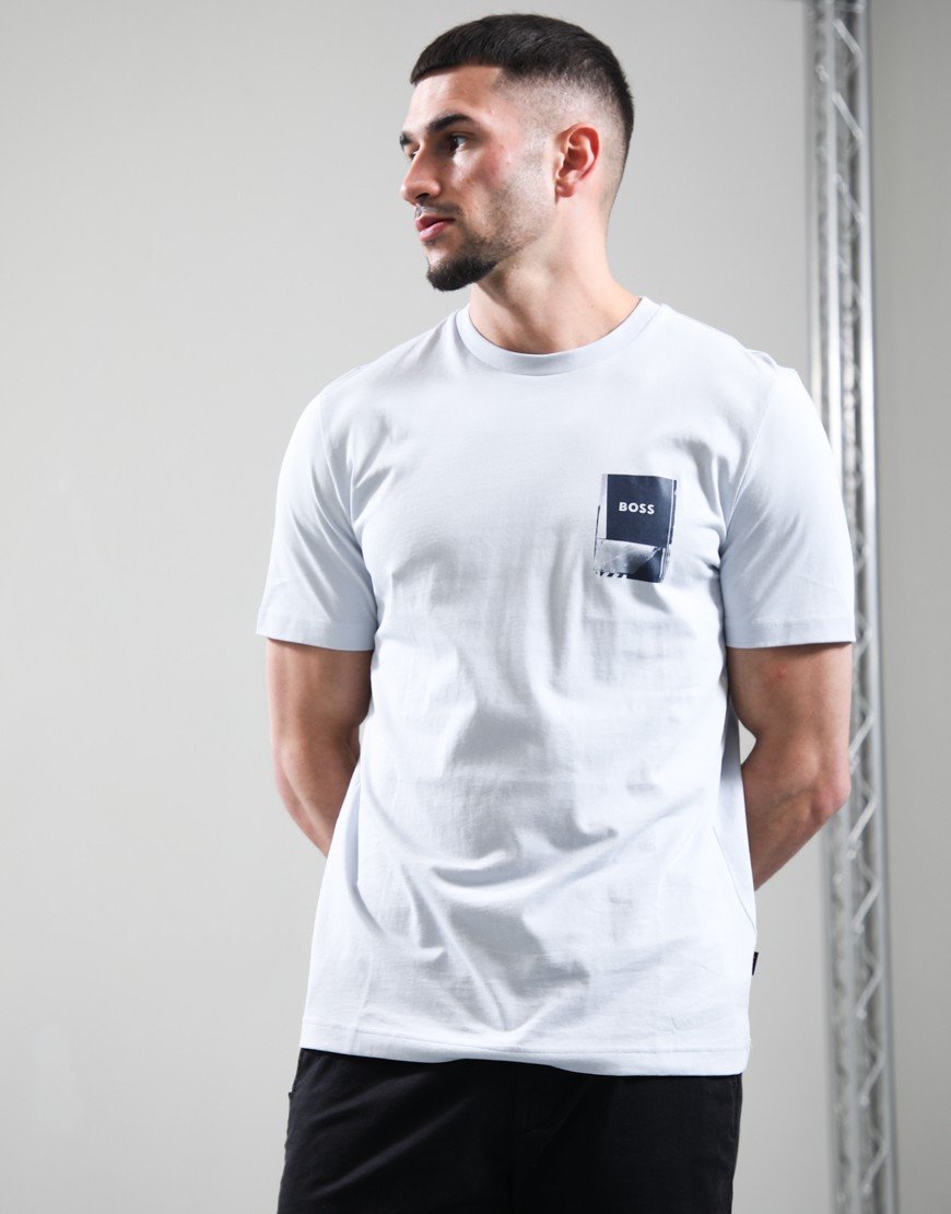 BOSS Te_Plain T-Shirt Light Pastel Grey