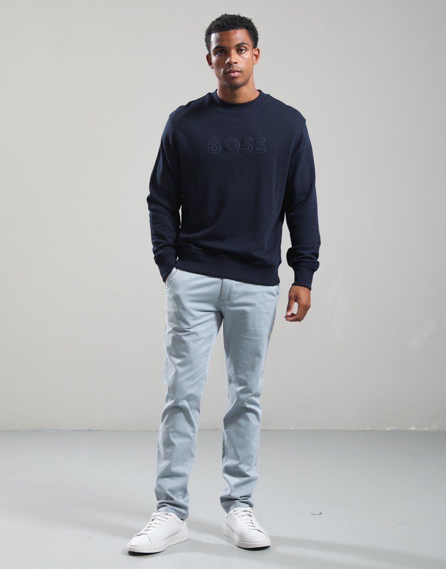 BOSS We_Logo Crew Sweat Dark Blue