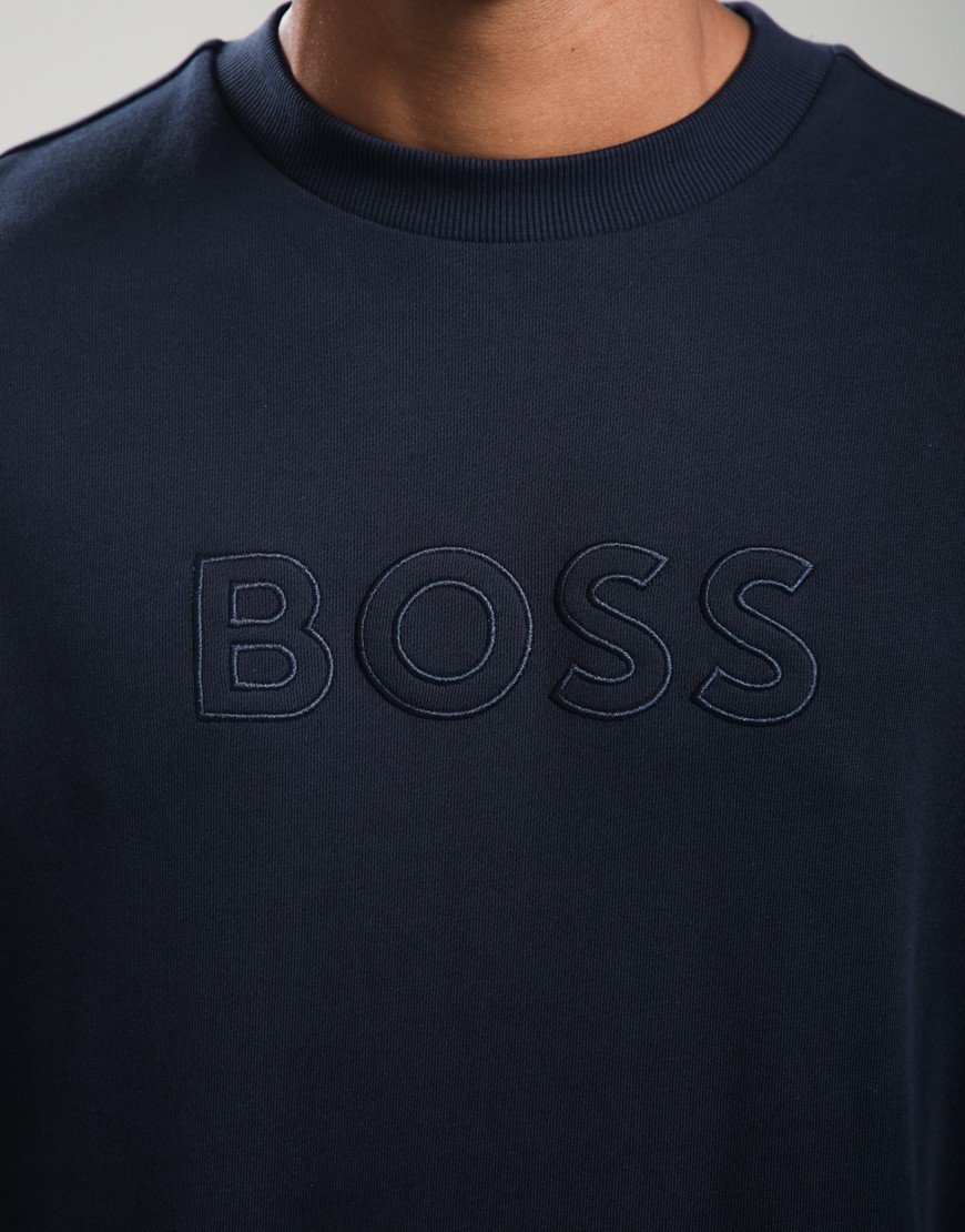 BOSS We_Logo Crew Sweat Dark Blue