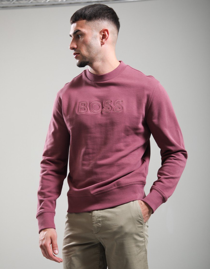 BOSS We_Logo Crew Sweat Medium Red