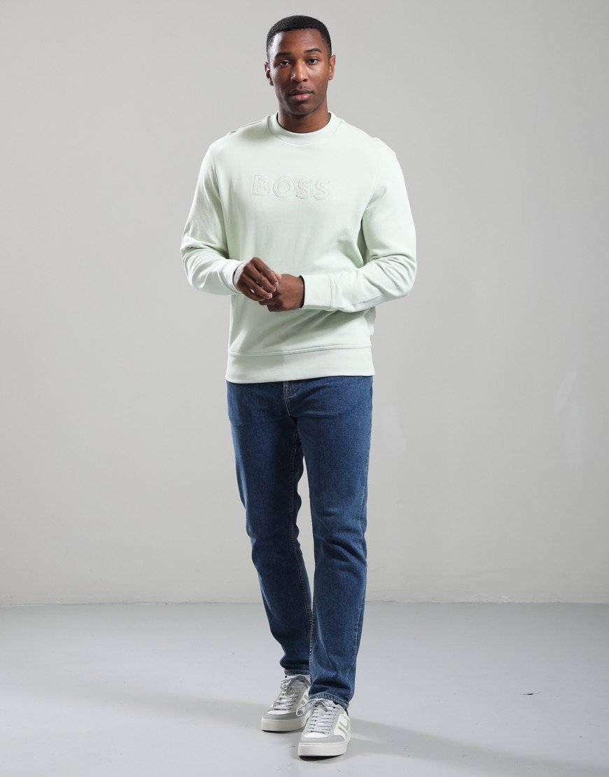 BOSS We_Logo Crew Sweat Open Green