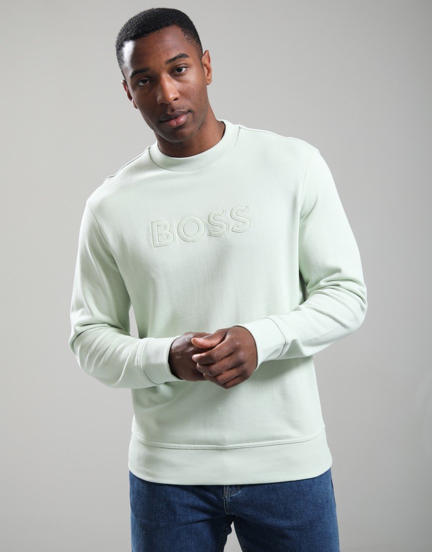 BOSS We_Logo Crew Sweat Open Green