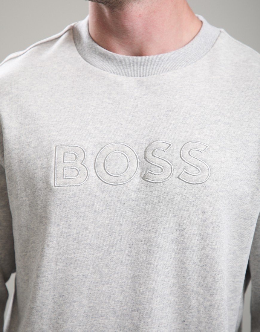 BOSS We_Logo Crew Sweat Open Grey