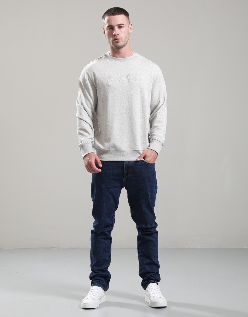 BOSS We_Logo Crew Sweat Open Grey