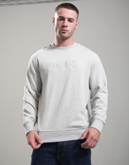 BOSS We_Logo Crew Sweat Open Grey