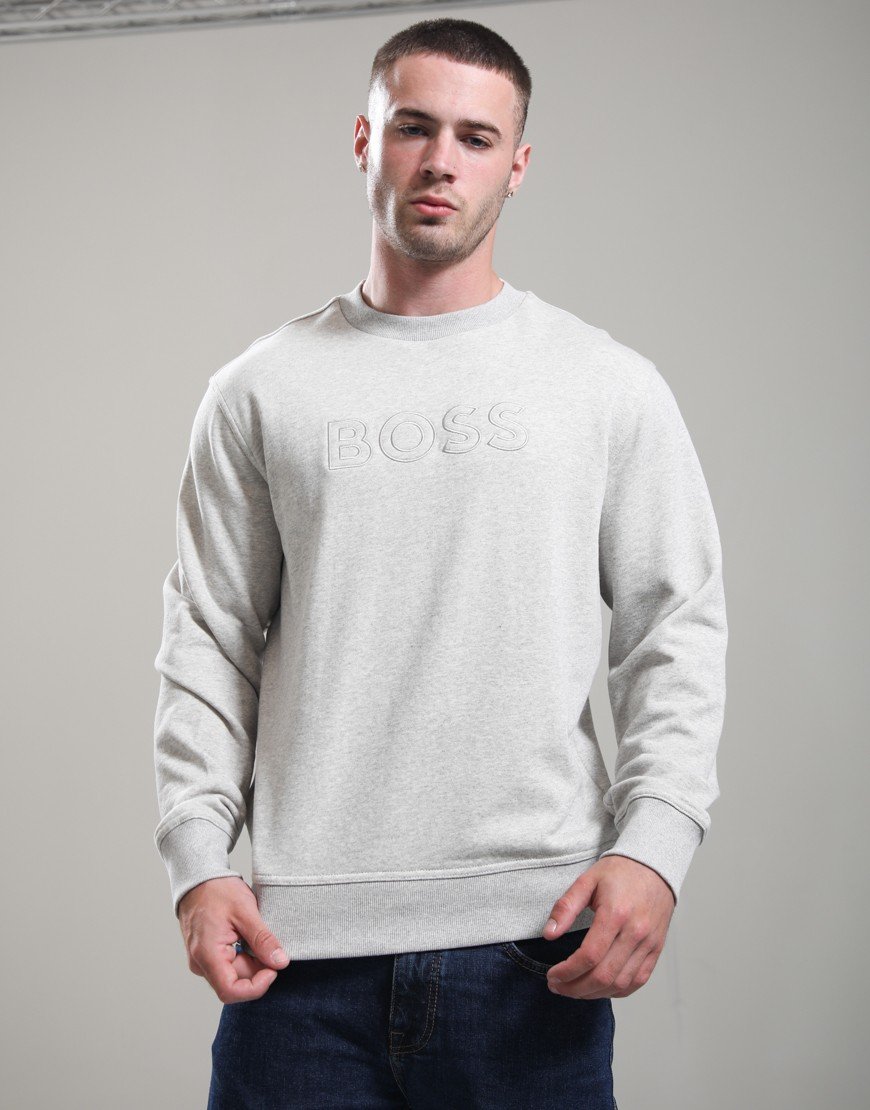 BOSS We_Logo Crew Sweat Open Grey