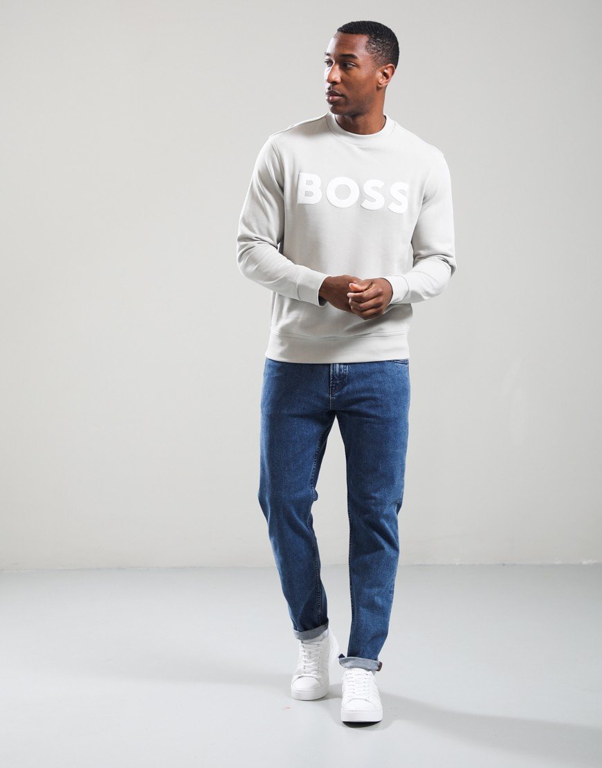 BOSS WeBasic Crew Sweat Open Grey