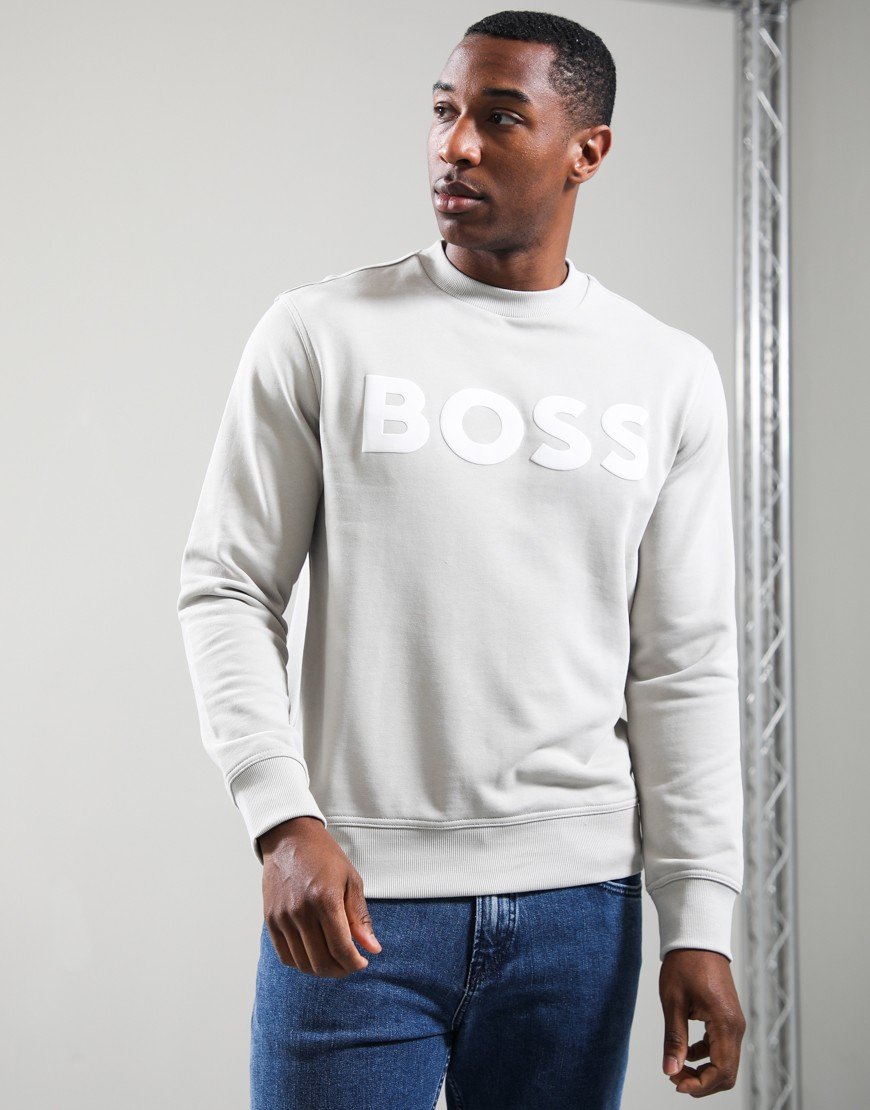 BOSS WeBasic Crew Sweat Open Grey