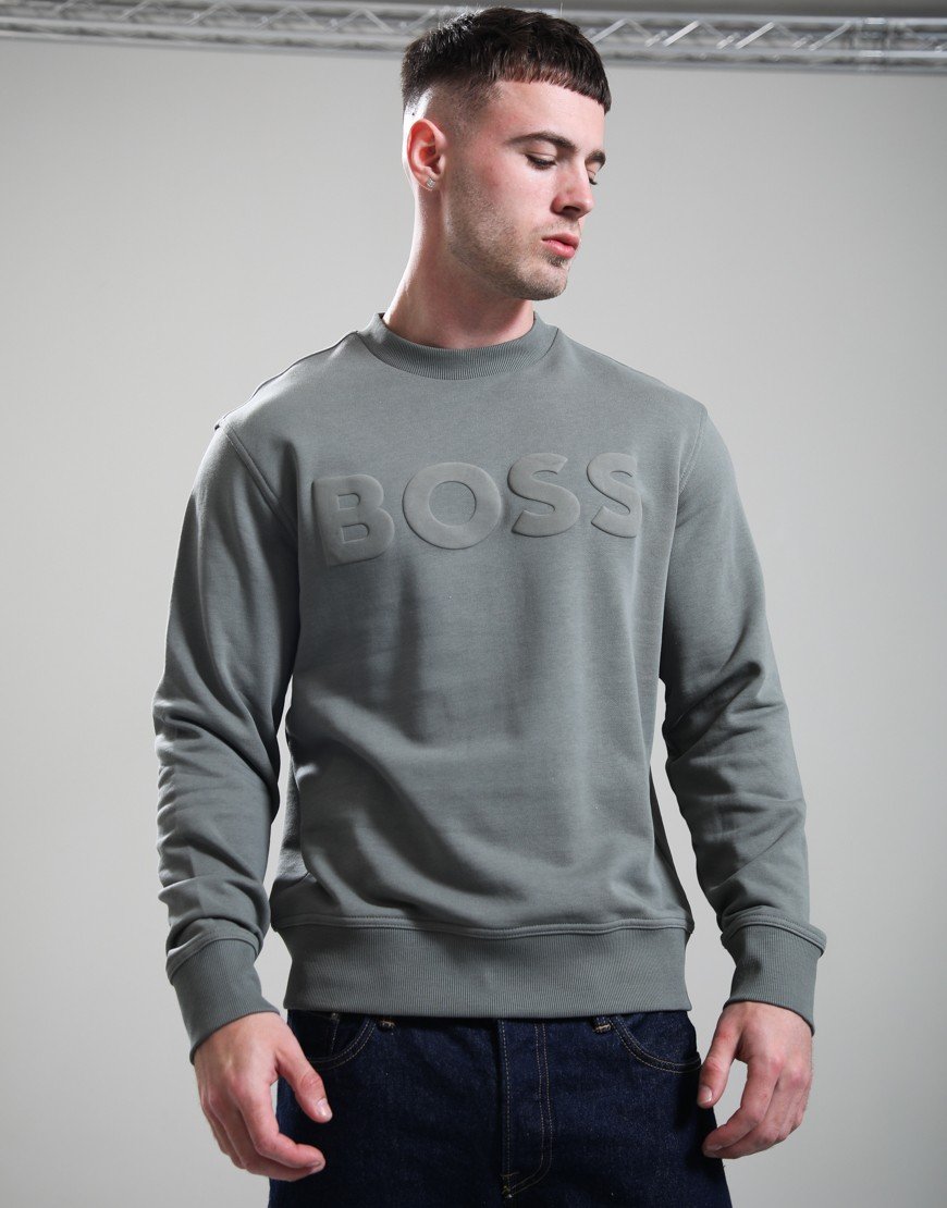 BOSS WeBasic Crew Sweat Open Grey