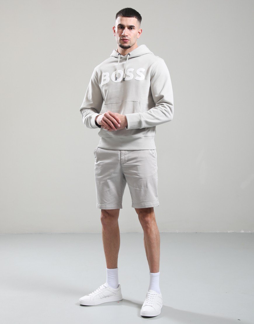 BOSS Webasic Hoodie Open Grey