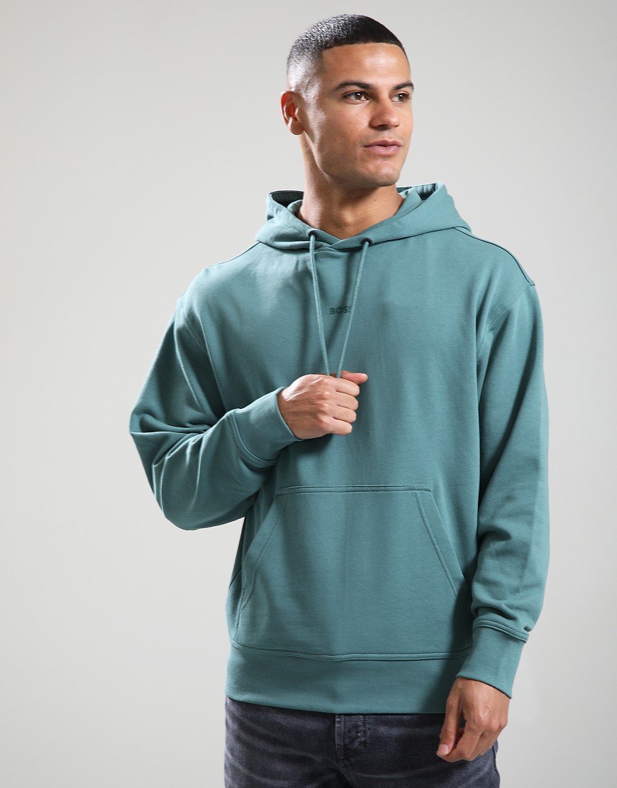 BOSS WeSmall Hoodie Open Green