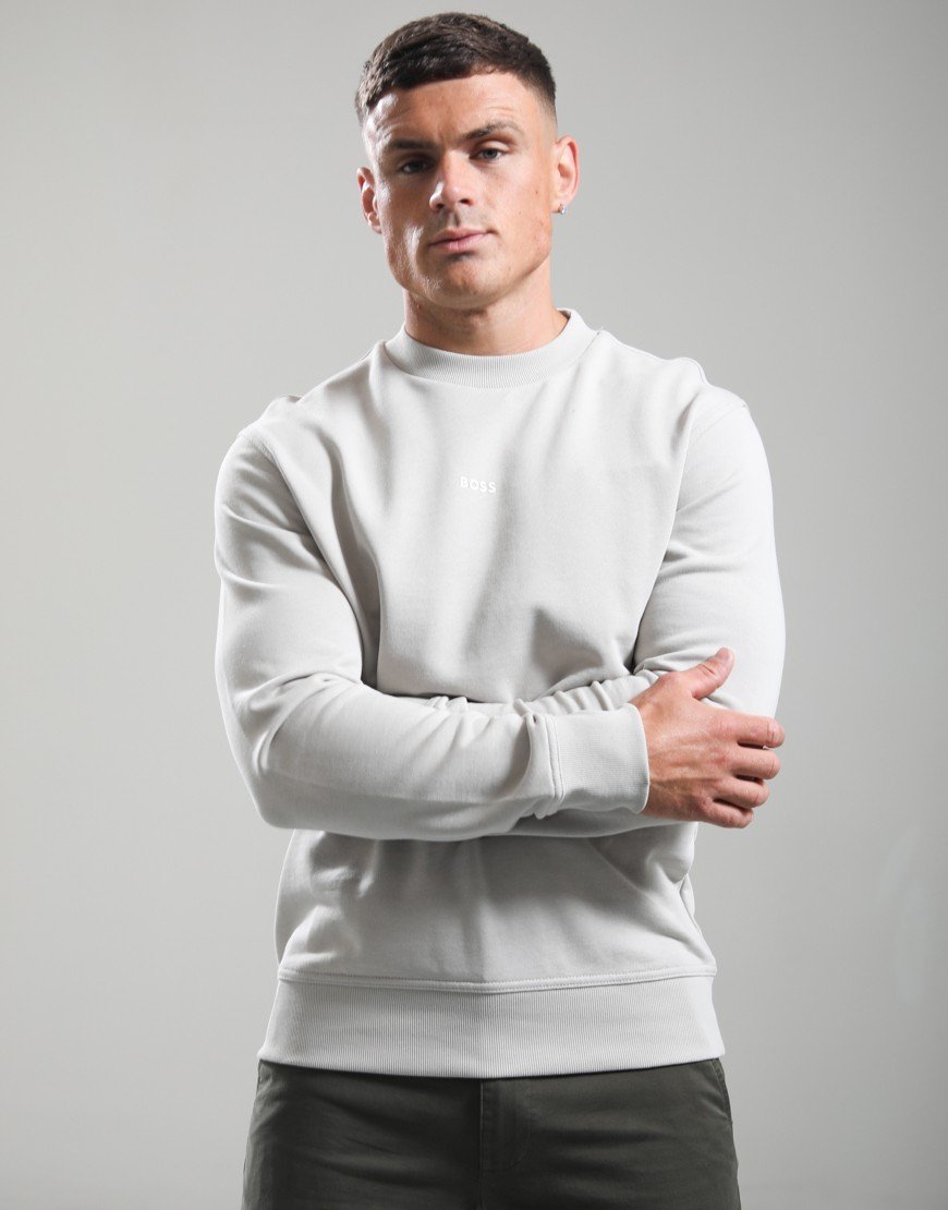 BOSS WeSmall Crew Sweat Open Grey