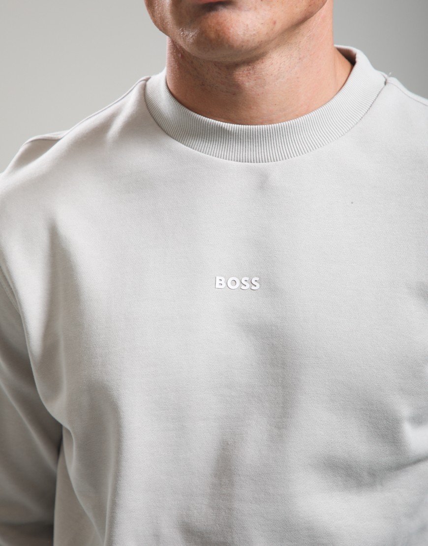 BOSS WeSmall Crew Sweat Open Grey