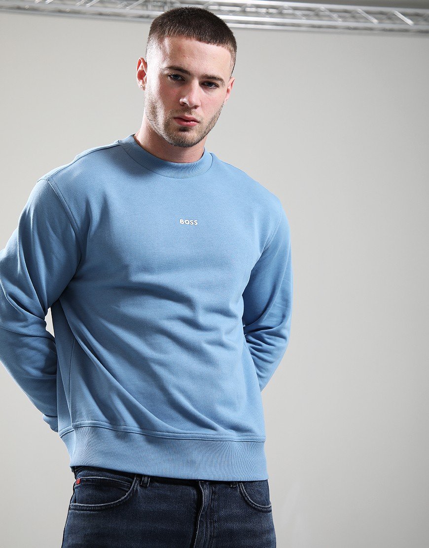 BOSS WeSmall Crew Sweat Open Blue 462