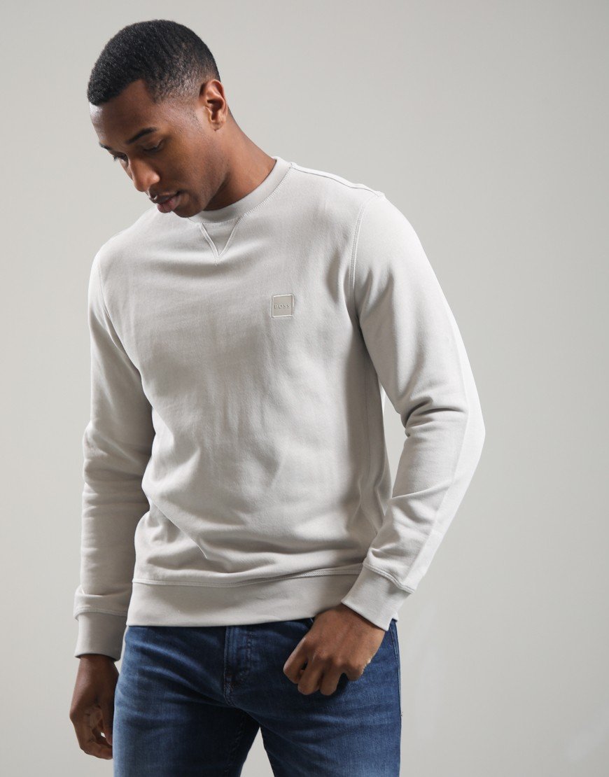 BOSS Westart Crew Sweat Open Grey