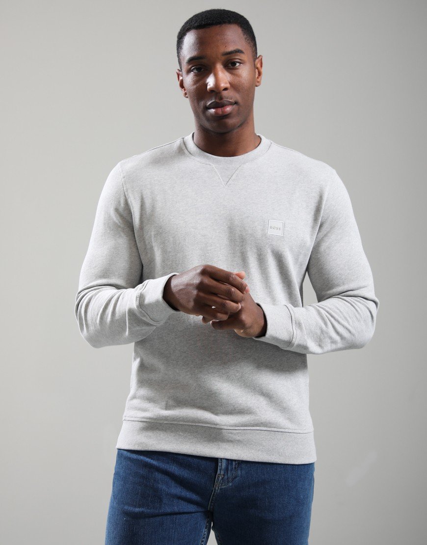 BOSS Westart Crew Sweat Open Grey