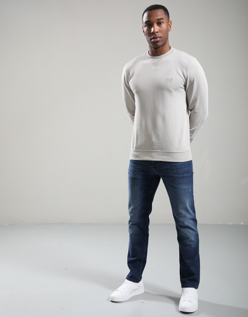 BOSS Westart Crew Sweat Open Grey