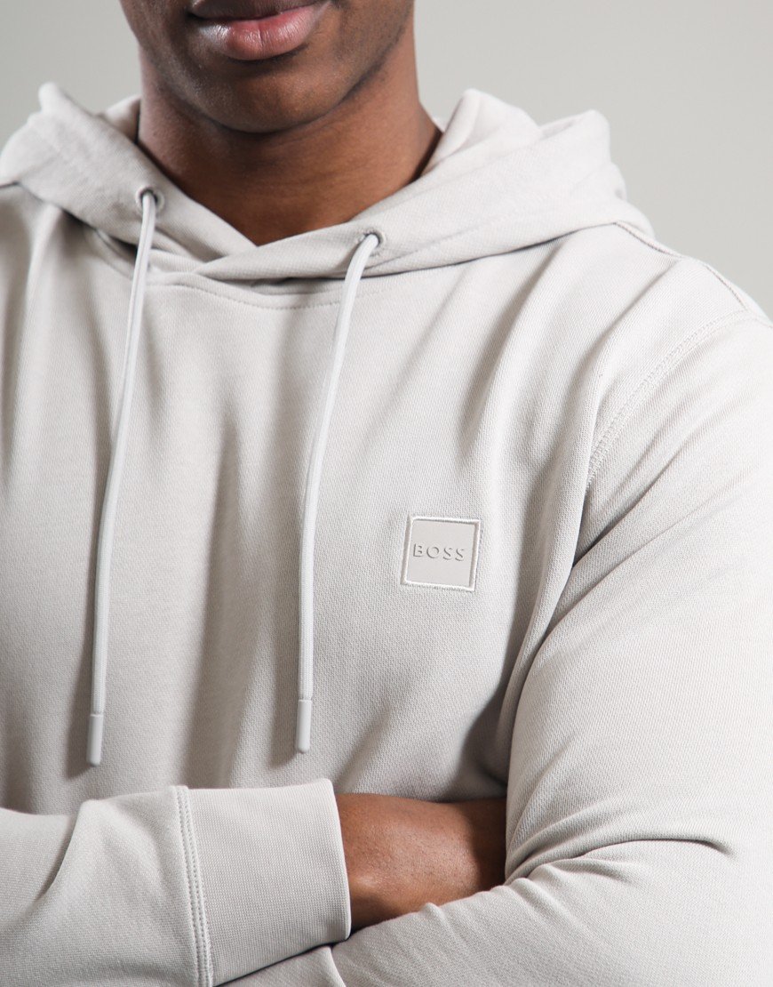 BOSS Wetalk Hoodie Open Grey