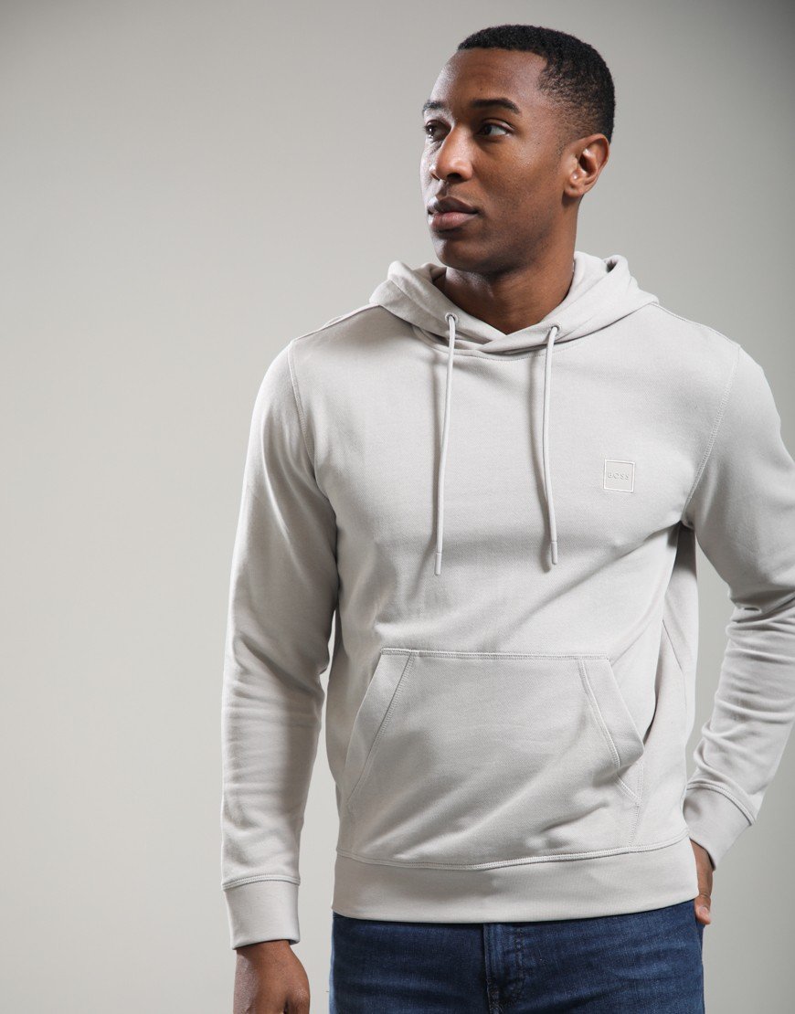 BOSS Wetalk Hoodie Open Grey