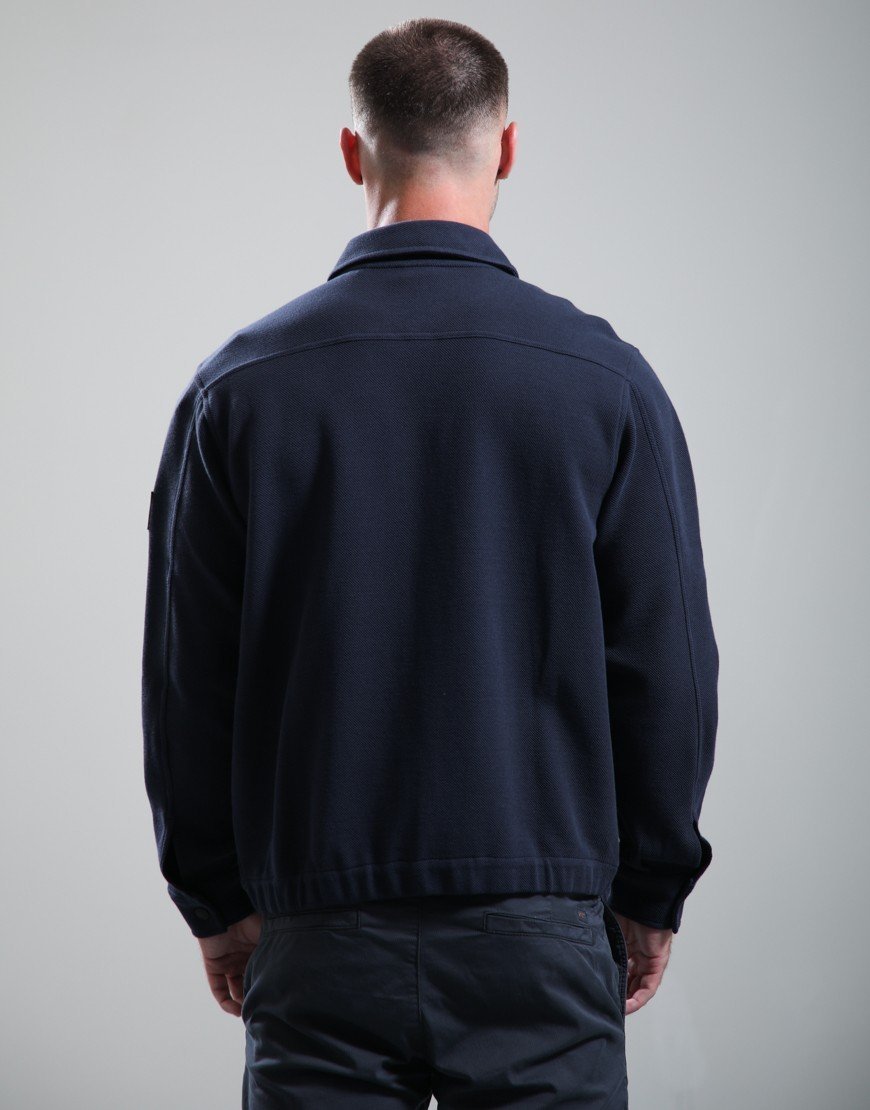 BOSS Ze_Bend Full Zip Sweatshirt Dark Blue