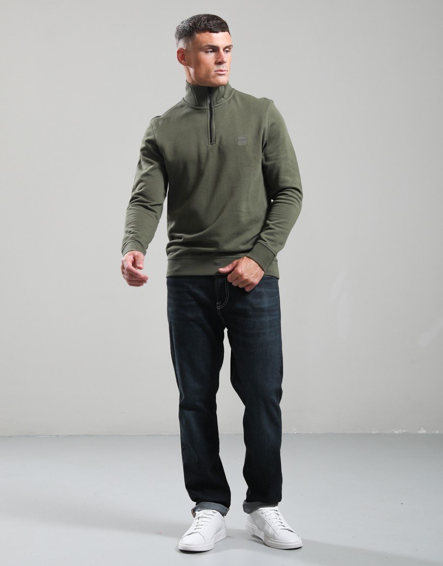 BOSS Zetrust Half Zip Sweat Bright Green