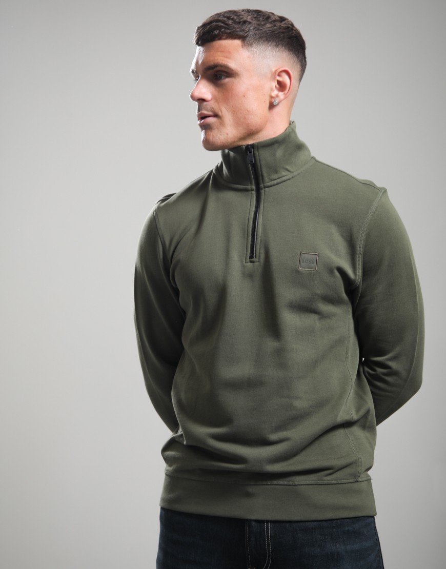 BOSS Zetrust Half Zip Sweat Bright Green