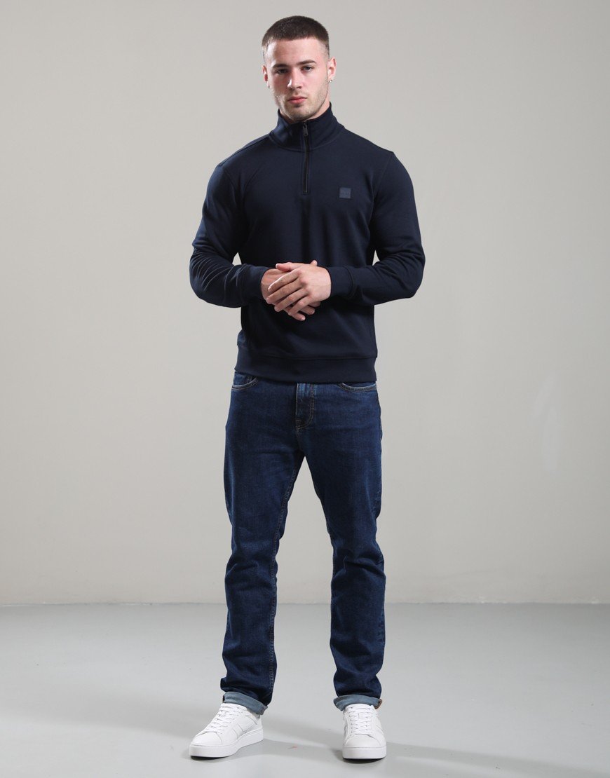BOSS Zetrust Half Zip Sweat Dark Blue