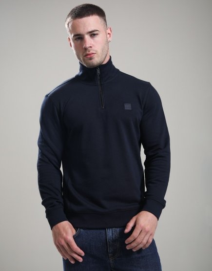 BOSS Zetrust Half Zip Sweat Dark Blue