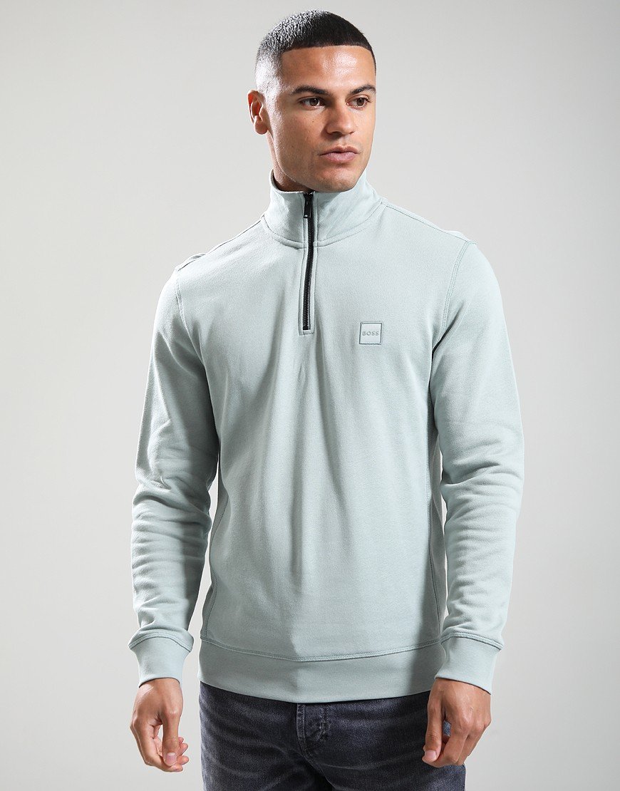 BOSS Zetrust Half Zip Sweat Open Green