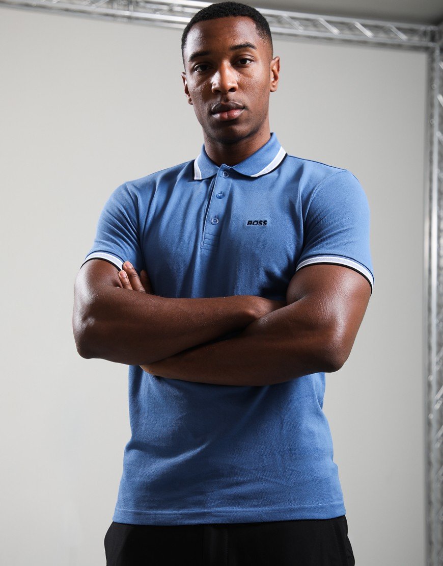 BOSS Paddy Polo Shirt Medium Blue