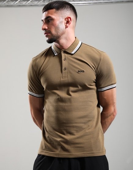 BOSS Paddy Polo Shirt Medium Brown 219