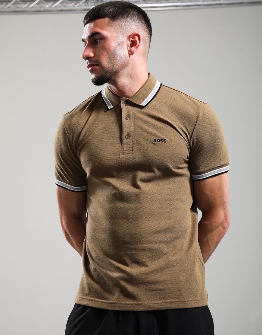 BOSS Paddy Polo Shirt Medium Brown 219